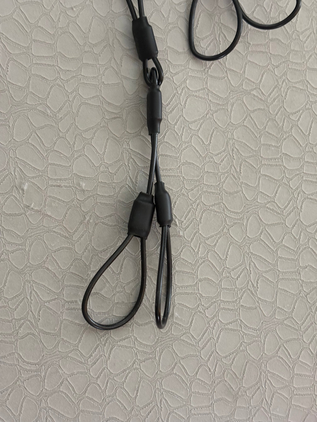 Leather+cable call lanyard