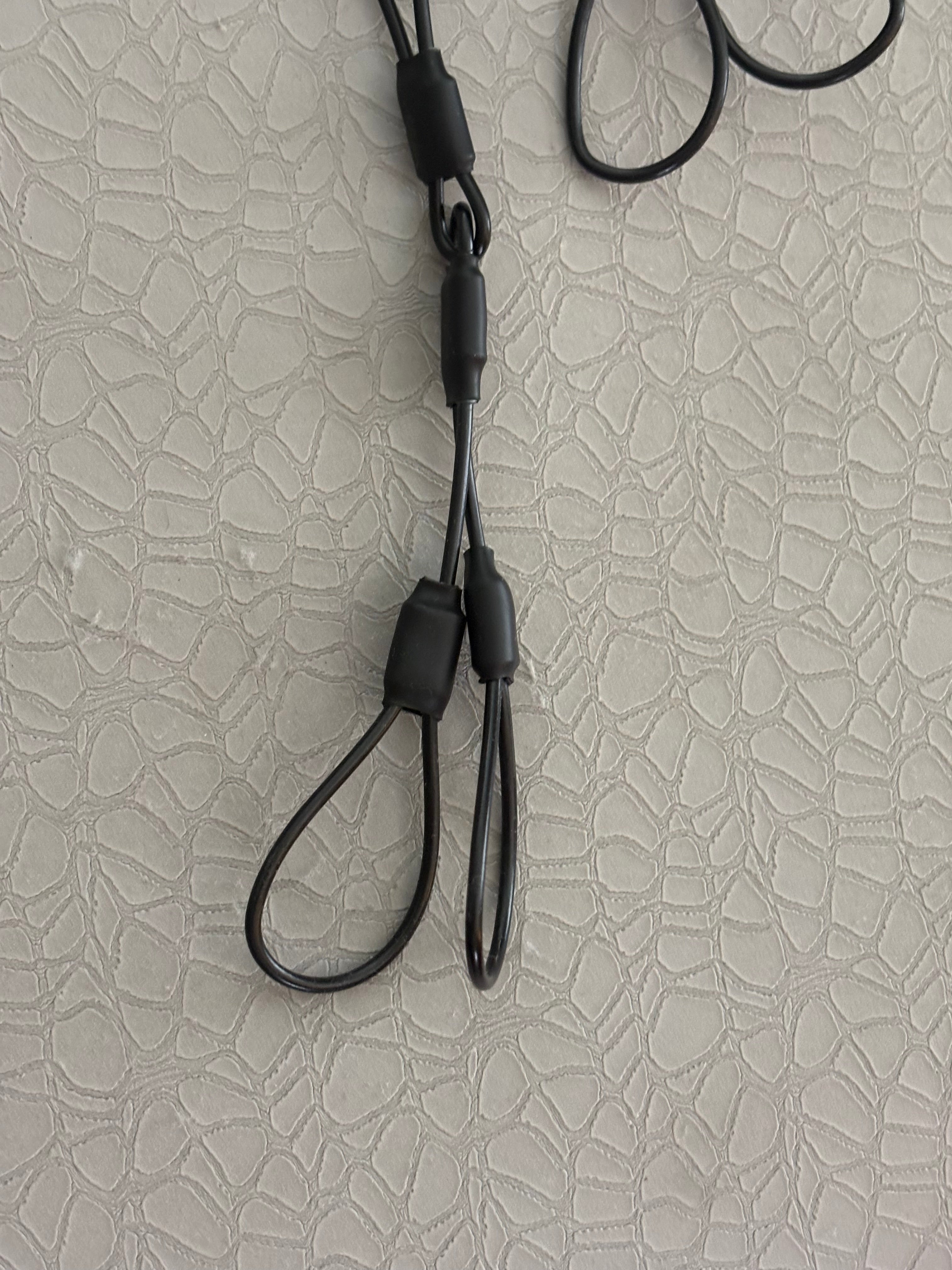 Leather+cable call lanyard