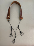 Leather+cable call lanyard